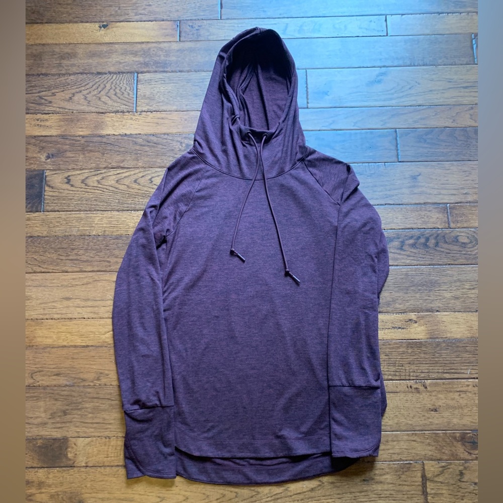 Athleta Heather Burgundy Lightweight Sweatshirt Size Medium